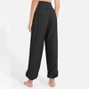 BABYYER Women's High Waisted Yoga Pants, Wide Leg Fake Drawstring Trousers, Casual Sweatpants with Pockets, Quick-Drying and Breathable - 3 of 4