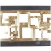 Metal Geometric Square Ribbon Wall Decor with Black Frame Gold - Olivia & May - 3 of 4
