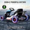 24V Electric Go Kart for Kids, Drift Kart with 2¡Á200W Motors, 7Ah Battery, Pedal Drive, Racing Go Kart Toy for Outdoor Fun - 4 of 4