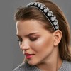 Unique Bargains Women's Bling Double-layered Rhinestone Flannel Wide Edge Headband 5.71"x1.30" 1Pc - 2 of 4