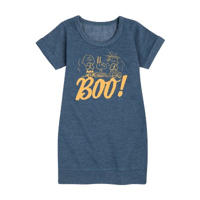 - Peanuts - Boo Graphic Short Sleeve Fleece Dress