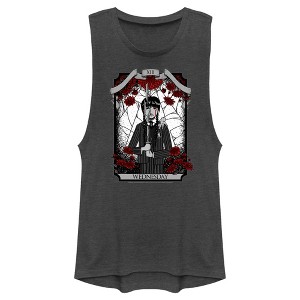 Juniors Womens Wednesday XIII Tarot Card Festival Muscle Tee - 1 of 4