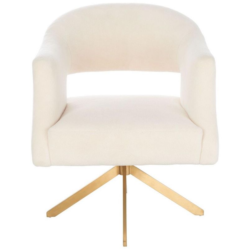 Quartz Swivel Accent Chair - Ivory/Gold - Safavieh., 1 of 10