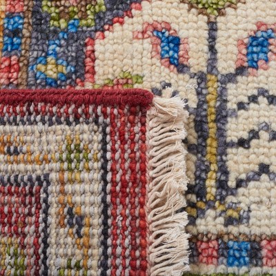 Samarkand Splendor Hand-Knotted Wool Rug in Red & Green - 8' x 10'
