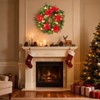 Christmas Garland with Lights&Christmas Wreaths for Front Door Set,Christmas Decoration with Pine Cones - 3 of 4