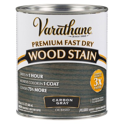 Rust-Oleum 2pk Varathane Premium Fast Dry Wood Stain Quart Carbon Gray