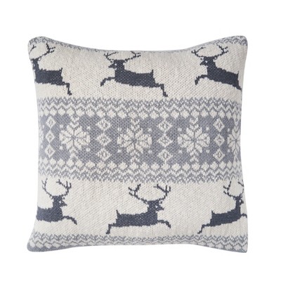 C&F Home Woodland Reindeer Hooked Pillow