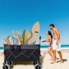 NAYSAYE Wagons XL Heavy Duty Folding Utility Cart with All Terrain Wheels for Outdoor Use, Black and Gray, 44.09"*25.59"*47.05" - 2 of 4
