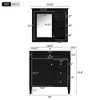 ModernLuxe 30'' Bathroom Vanity Set with Ceramic Sink, 2 Drawers & Tip-out Drawer, Freestanding Storage Cabinet with Mirror Cabinet - 3 of 4