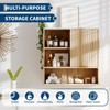 Modern Bathroom Wall Cabinet, Wall Mounted Medicine Cabinet with Sliding Door & Adjustable Shelves, Space Saver Floating Storage Cabinet for Bathroom - 3 of 4