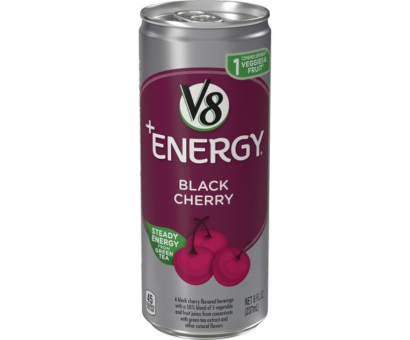 V8 +Energy Black Cherry Juice - 8 fl oz Can