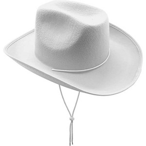 4E’s Novelty White Cowboy Hat for Women & Men - White Cowboy Hat for Women, Ideal Cowboy Hat for Girls & Boys, Costume Hat, Western Party Accessory - 1 of 4