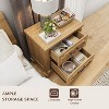 Vintage 2-Drawer Nightstand – Rustic Wood Finish End Table for Bedroom or Living Room - 4 of 4