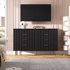 Modern 8-Drawer Dresser 55" Wide - Sturdy Wooden Chest with Metal Handles & Anti-Tip Design | Multi-Room Storage Organizer - 3 of 4