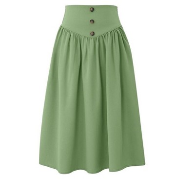 WhizMax Maxi Skirt for Girls High Waisted Smocked Waistband Swing Skirts with Drawstring and Pocket 5-12Years