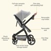 2-in-1 Baby Stroller Reversible Stroller, Bassinet with One-Hand Fold for Easy Access Stroller with Recliner and Extra Large Canopy - 3 of 4