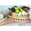 TX USA Corporation Oval Design Decorative Woven Wood Tray - Set of 3 - 3 of 3
