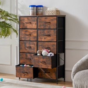 FONTOI Dressers, Tall Dresser with Wood Top, Storage Tower for Bedroom Entryway Hallway, Brown, 11.8"*45.6"*31.4" - 1 of 4