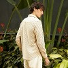 Campus Sutra Men Men's Saltbox Beige Checkered-Textured Shirt - 4 of 4