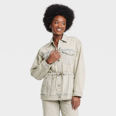 Women's Denim Cinched Jacket - Universal Thread™ Vintage Wash
