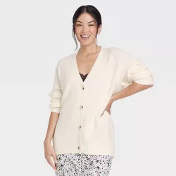 Women's Button-Front Cardigan - A New Day™ Cream S