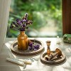 Attop 1 Pc Round Wooden Tray, Home Decorative Bamboo Plate, Aromatherapy Candle Holder, Storage Tray  Decoration - 3 of 4