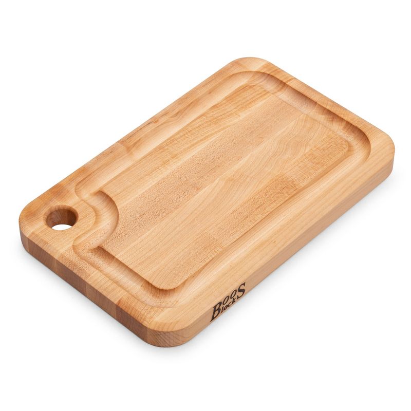 John Boos Block Prestige Edge Grain Maple Wood Reversible Cutting Board with Fluid Channel, 1 of 8