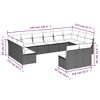 vidaXL Garden Sofa Set Black Poly Rattan 9 Piece Modular - 3 of 4
