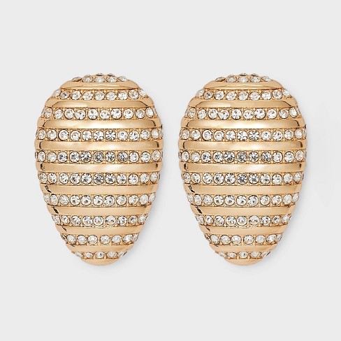 Gold statement stud on sale earrings