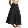 Womens High Waist Elastic Tie Waist Flowy Elegant Midi Skirt - 2 of 4