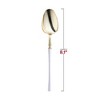 Smarty Had A Party Gold w/ White Handle Moderno Plastic Dinner Spoons - 240 pcs - 3 of 4