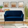 Aida Contemporary Velvet Loveseat Sofa  with Recessed Arms for Living Room and Bedroom and small space| Karat Home - 3 of 4