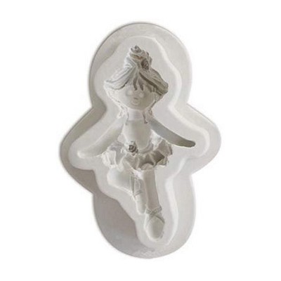 O'Creme Ballerina Silicone Fondant Mold - 3" x 4" - White