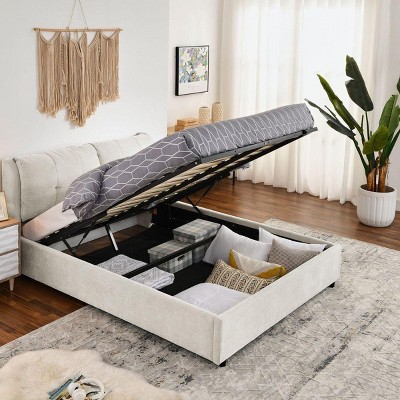 Streamdale Queen Upholstered Hydraulic Storage Bed with Headboard