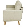 TiramisuBest 74" Upholstered Tufted Sofa with Wooden Base Frame, Beige Microfiber Fabric - 3 of 4