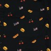 Seven Times Six Fourth Of July Mens Hamburgers Flags Hot Dogs Adult Button Up Shirt Black - 3 of 4