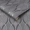 Ribbon Geo Grey and Silver Wallpaper - 3 of 4