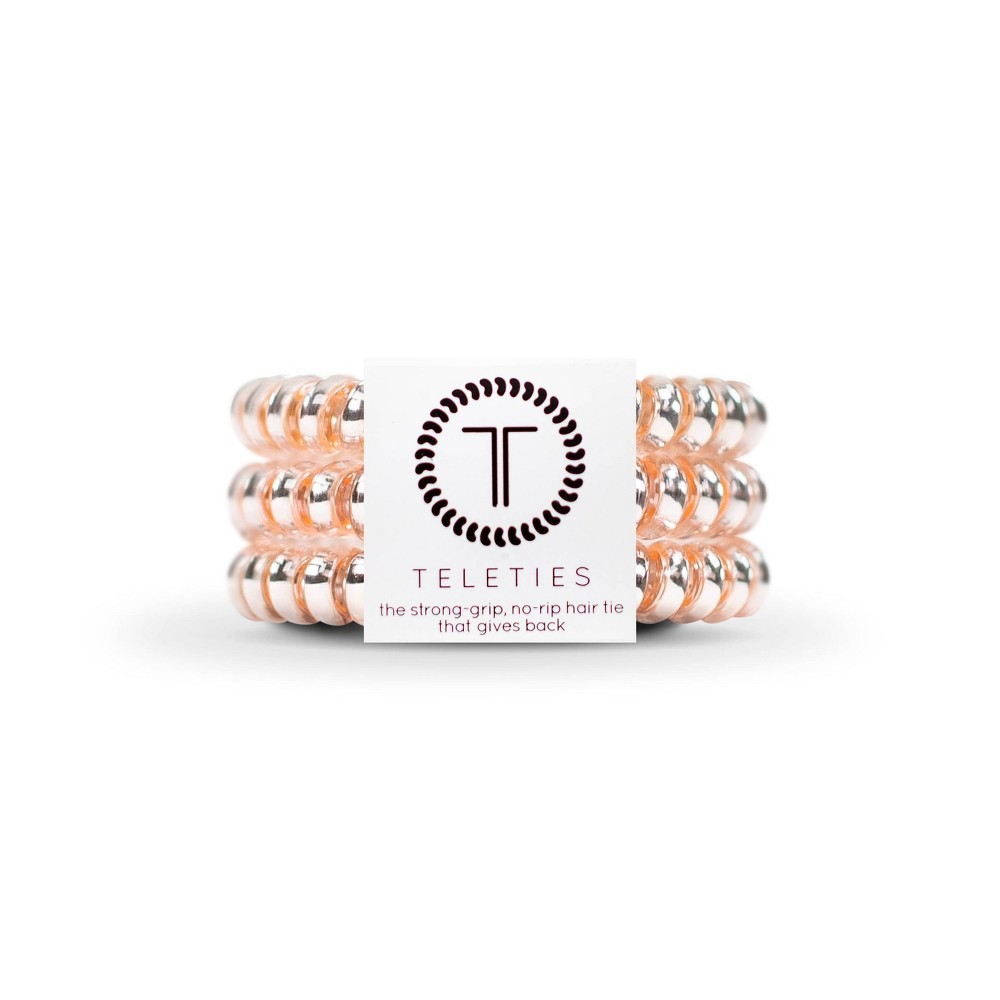 Photos - Hair Styling Product TELETIES Elastics - Millennial Pink - Small/3ct