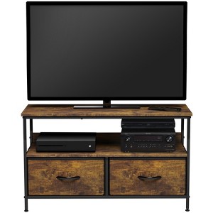 Sorbus TV Stand Dresser with 2 Drawers - Television Riser Chest with Storage - Bedroom, Living Room, Closet, & Dorm Furniture (Rustic Wood) - 1 of 4