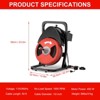 Drain Cleaner Machine, 50FT x 1/2 Inch Drain Cleaning Machine Sewer Auger Auto Feed With 4 Cutter & Air-Activated Foot Switch for 2" to 4" Pipes - 2 of 4
