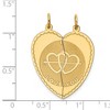 Black Bow Jewelry 14k Yellow Gold I Love You Set of 2 Charm or Pendants, 24mm - 4 of 4