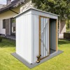 GDFStudio Frederica Modern Outdoor Metal Storage Shed, Lockable Door Tool Shed - 3 of 4