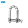 Unique Bargains Stainless Steel Small D-Ring Shackles for DIY Craft 4 Pcs - 3 of 4