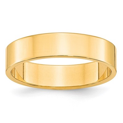 Black Bow Jewelry 5mm 10K Rose, White, or Yellow Gold Lightweight Flat Standard Fit Band