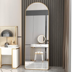 LOVMOR Inch"60"*"16.5"Generation of floor mounted full length mirrors,Golden - 1 of 4