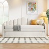 NicBex Twin Size Daybed with Storage Morden Daybed with Trundle, Unique Headboard, Storage Pockets and USB Charging for Bedrooms - 3 of 4