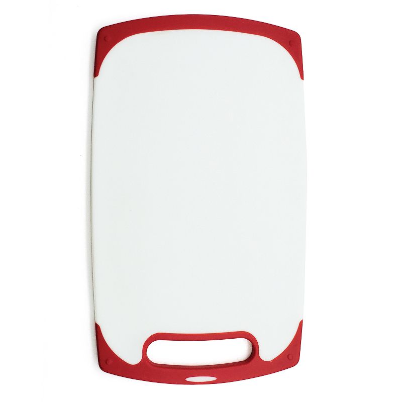 Starfrit Antibacterial Cutting Board 10"x6", Red/White, 5 of 9
