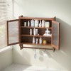 Aortzio 24.8"W Bathroom Wall Mounted Medicine Cabinet With Glass door & Towel Bar - 3 of 4