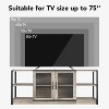 TROPOW Mueble para TV De 63 Pulgadas con 2 Estantes Abiertos y 2 Puertas De Malla, Centro De Entretenimiento De Diseño Industrial, Mesa Consola - 4 of 4
