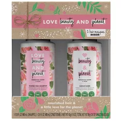 Love Beauty and Planet Murumuru Butter & Rose Shampoo + Conditioner + Hair Masques Hair Care Gift Set - 31.5 fl oz/4ct